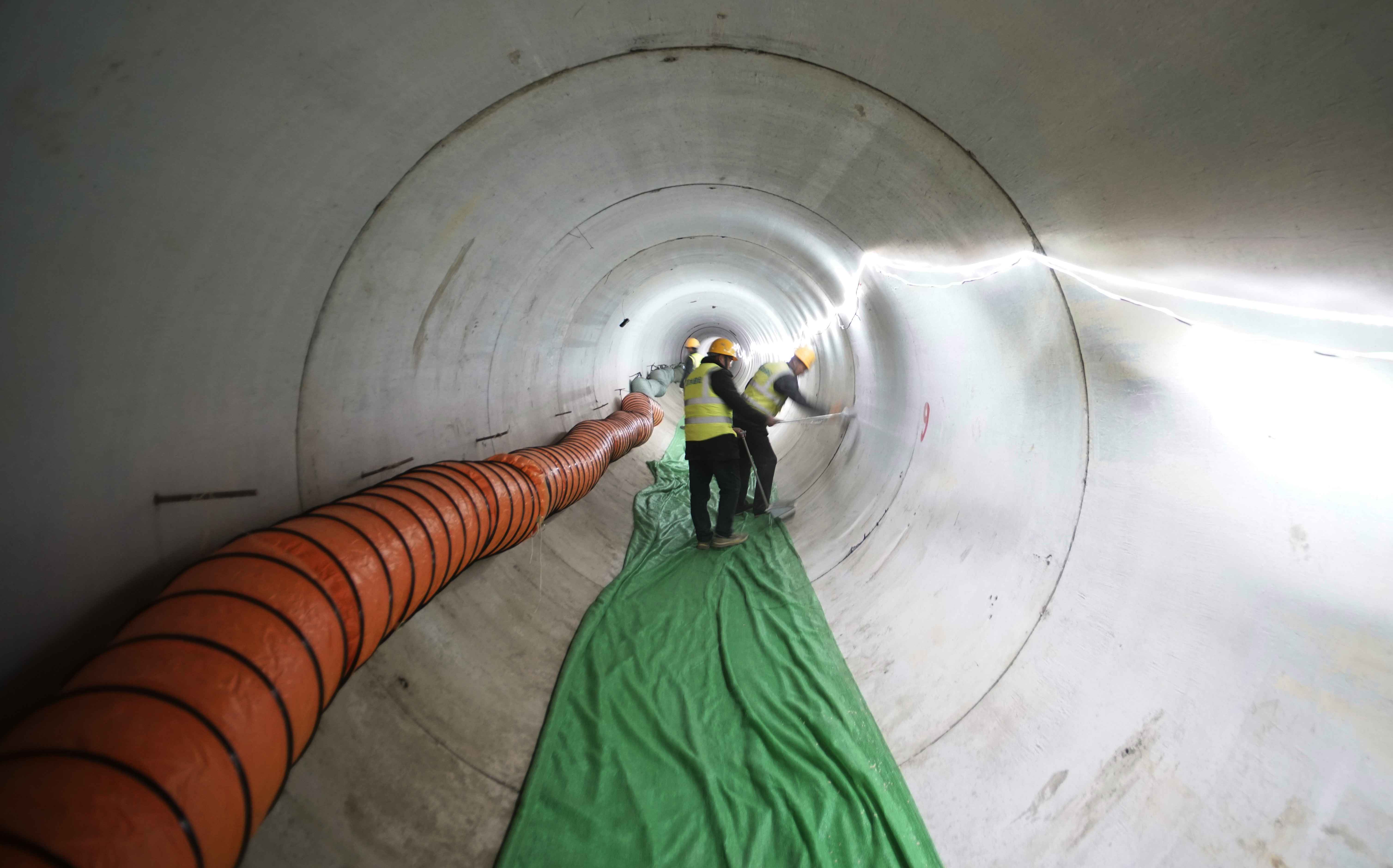 热浸塑涂塑钢管转弯 南水北调配套工程大兴支线复工，这个庞然大物会“穿针引线”