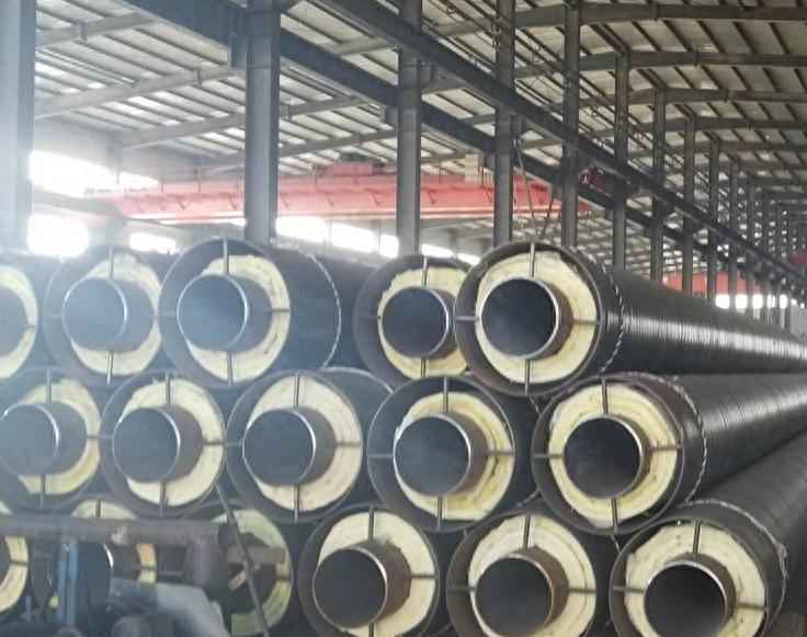 直埋热浸涂塑钢管 钢套钢直埋保温钢管