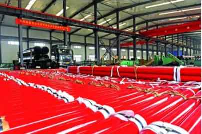 塑钢复合电力管图片 辽宁亿通钢塑复合管制造有限公司夏日生产忙